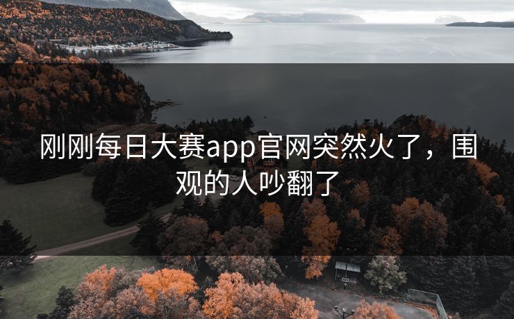 刚刚每日大赛app官网突然火了，围观的人吵翻了
